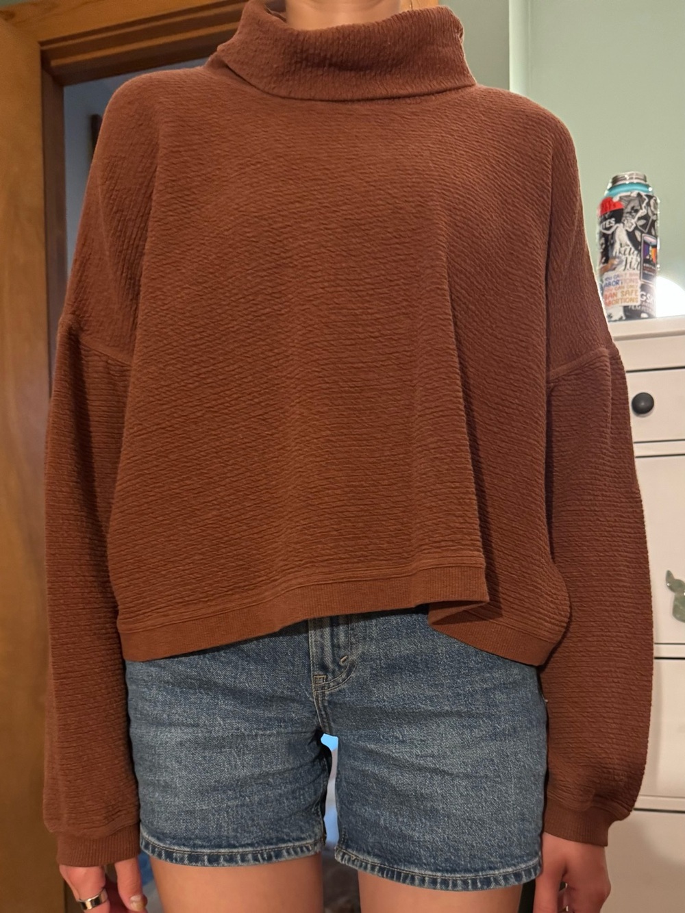 lululemon athletica Brown Cowl Neck Sweater